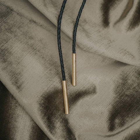 Cash Bolo Tie: Dark Brown / Turquoise