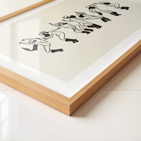 "Cowgirl Social" Minimal Western Art Print: Large