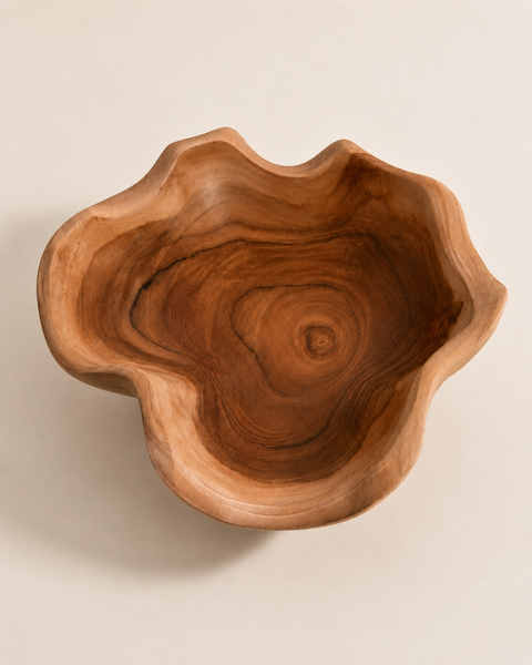 Teak Wavy Bowl