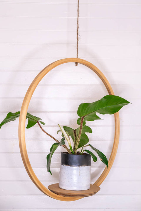 Large Bubble Hanging Planter: Natural Pine