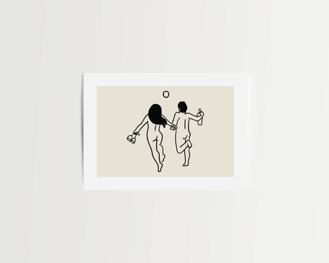 Wine Lovers Minimal Art Print: Large
