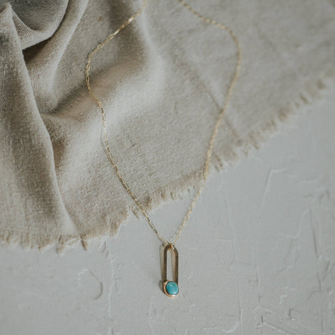 Gulch Necklace // Turquoise // Demi-Fine Gold