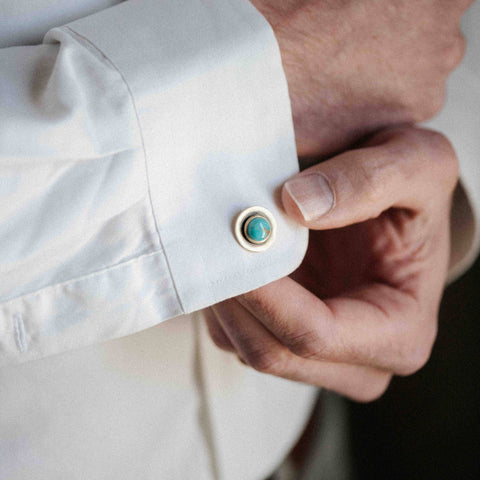 Gibbon Cufflinks // Turquoise