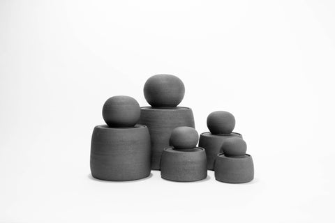 Charcoal Black Stash Jars: Large
