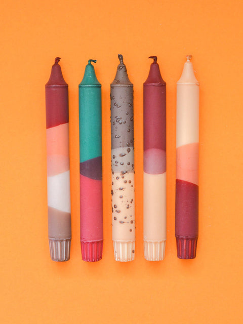 Taper candles- 5 pack/ Taper Candles Autumn Cozy Mix