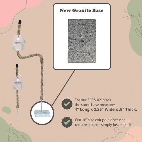 Original Bendable Coir Pole™ - Climbing Plants - Best Seller: 30" (Medium)