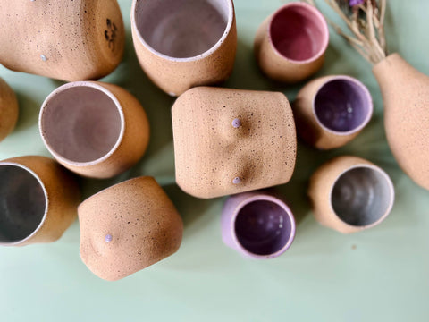 Boob Tumbler - Handmade Ceramic Mug  Fun & Functional Gift: White