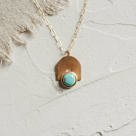 Bali Necklace // Turquoise // Demi-Fine Gold