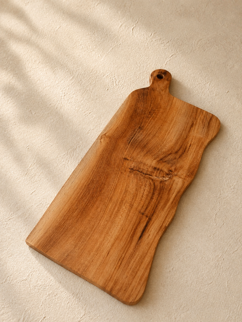 Teak Wavy Charcuterie Boards: Set of 3